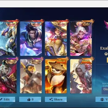 Mobile Legends: Bang Bang Accounts Others Global|454S|Exalted|3 Legend,Panda Ling,Panda Akai,Panda Thamuz,CC Lelsey,CC