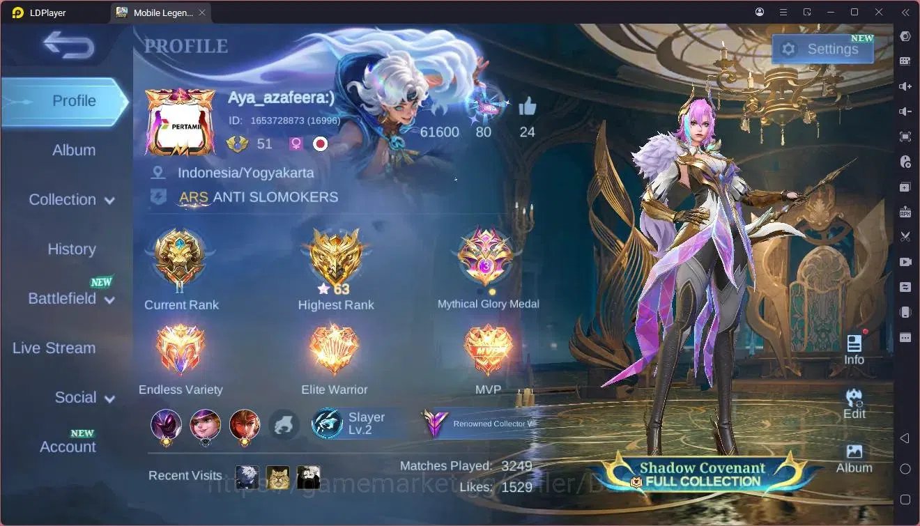 Mobile Legends: Bang Bang Accounts GLOBAL Hero 107 Skin 198 |KOF karina|CC natalia|Ep image 12
