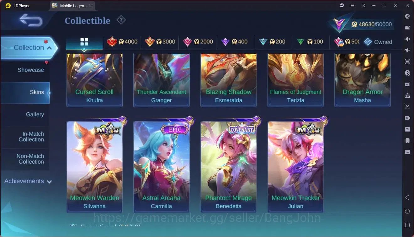 Mobile Legends: Bang Bang Accounts GLOBAL Hero 107 Skin 198 |KOF karina|CC natalia|Ep image 2