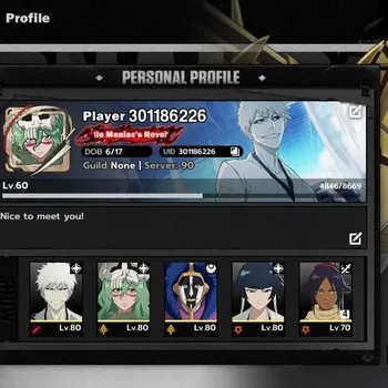 BLEACH: Soul Resonance Accounts Nuverse SEA|Lvl 60|8 SSR|6 Sign|[Nelliel,Mayuri,Ichigo