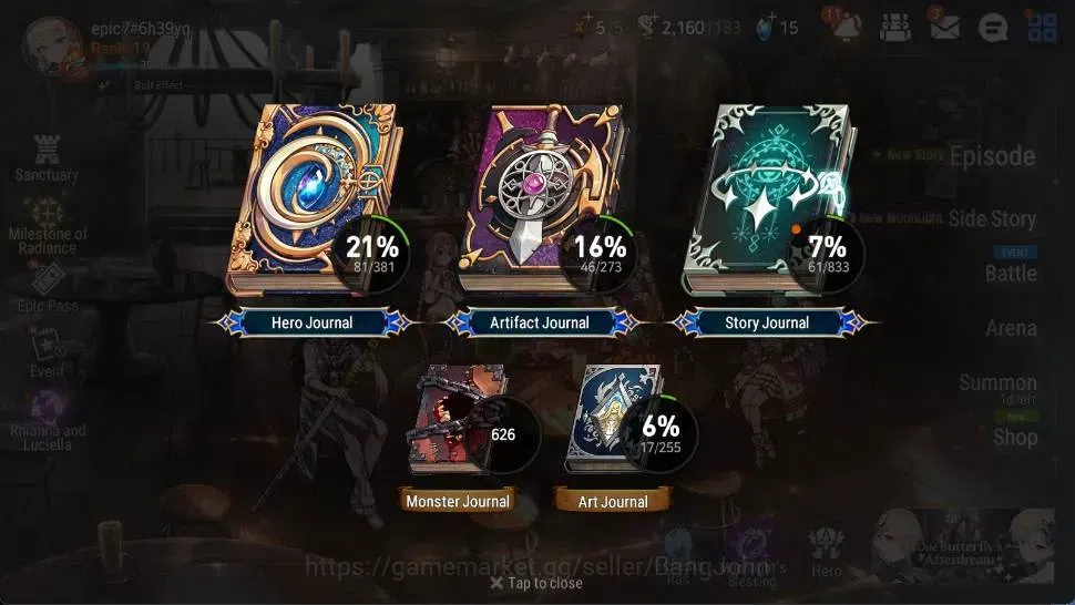 Epic Seven Accounts Global | Starter|1 ML(Twisted Eidolon Kayron)|PoH+ image 3