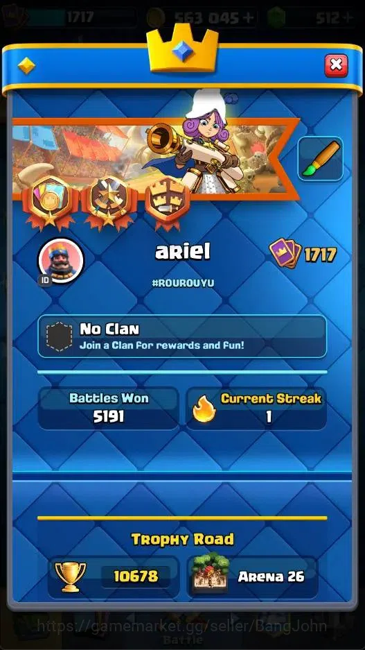 Clash Royale Accounts Mobile |KTL 16 Max|Trophy 10678|Card 121/121|11 Lv image 20