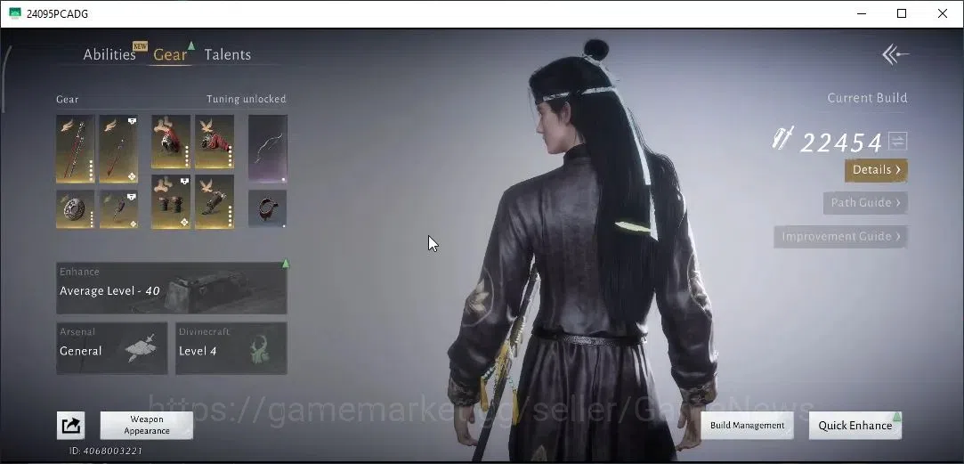 Where Winds Meet Accounts GLOBAL|Lvl 94|GS 22,4K|2081 Echo Jade|1 Harmonic C image 7
