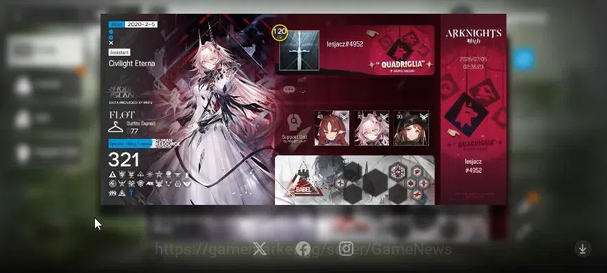 Arknights Accounts High-End Lvl 120|321 Op+77 Outfits|11 2
