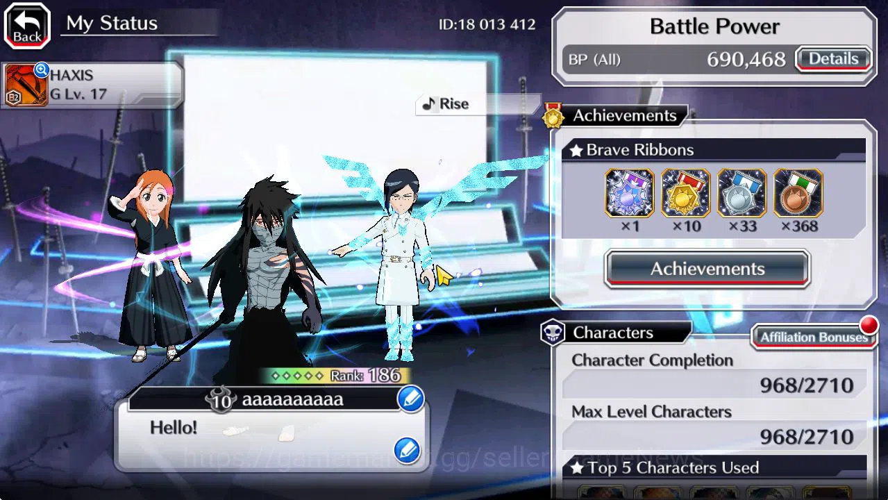 Bleach: Brave Souls Accounts [GLOBAL]50K Orbs|TYBW26(BazzB,Jugram,Uryu),Rukia 1 image 2