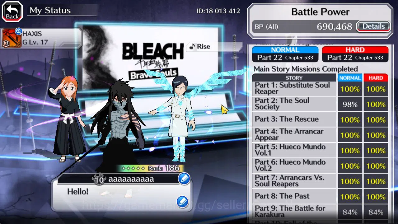 Bleach: Brave Souls Accounts [GLOBAL]50K Orbs|TYBW26(BazzB,Jugram,Uryu),Rukia 1 image 4
