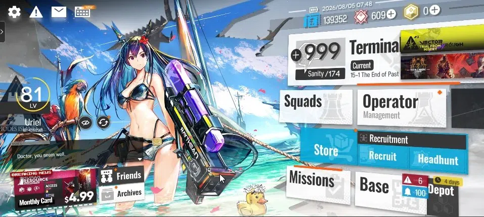 Arknights Accounts High-End Lvl 81|236 OP + 34 Outfit|8 Limited|CTH,Rosmontis,TTO,GTI,Kirin R Yato,Nian,Chongyue,Sakiko 1