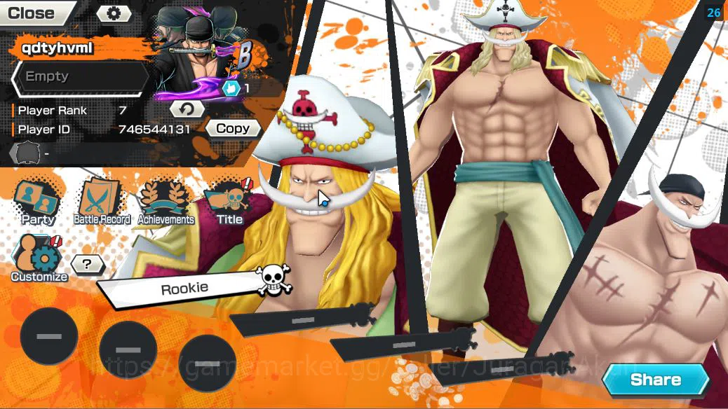 One Piece Bounty Rush Accounts Starter Global|4EX|BP Kuzan, FilmZ Zephyr,Edward Newgate,Onigashima Roronoa Zoro LV 2