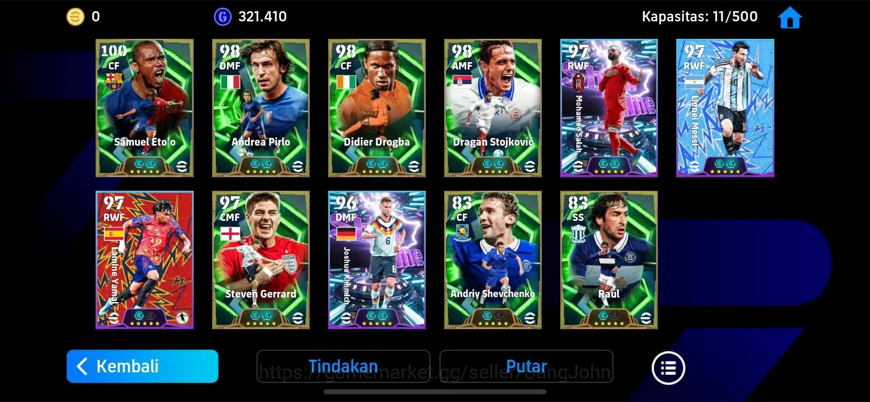 eFootball Accounts Mobile|PW 3115|Epic Eto'o,Drogba,Pirlo,Gerrard,She image 2