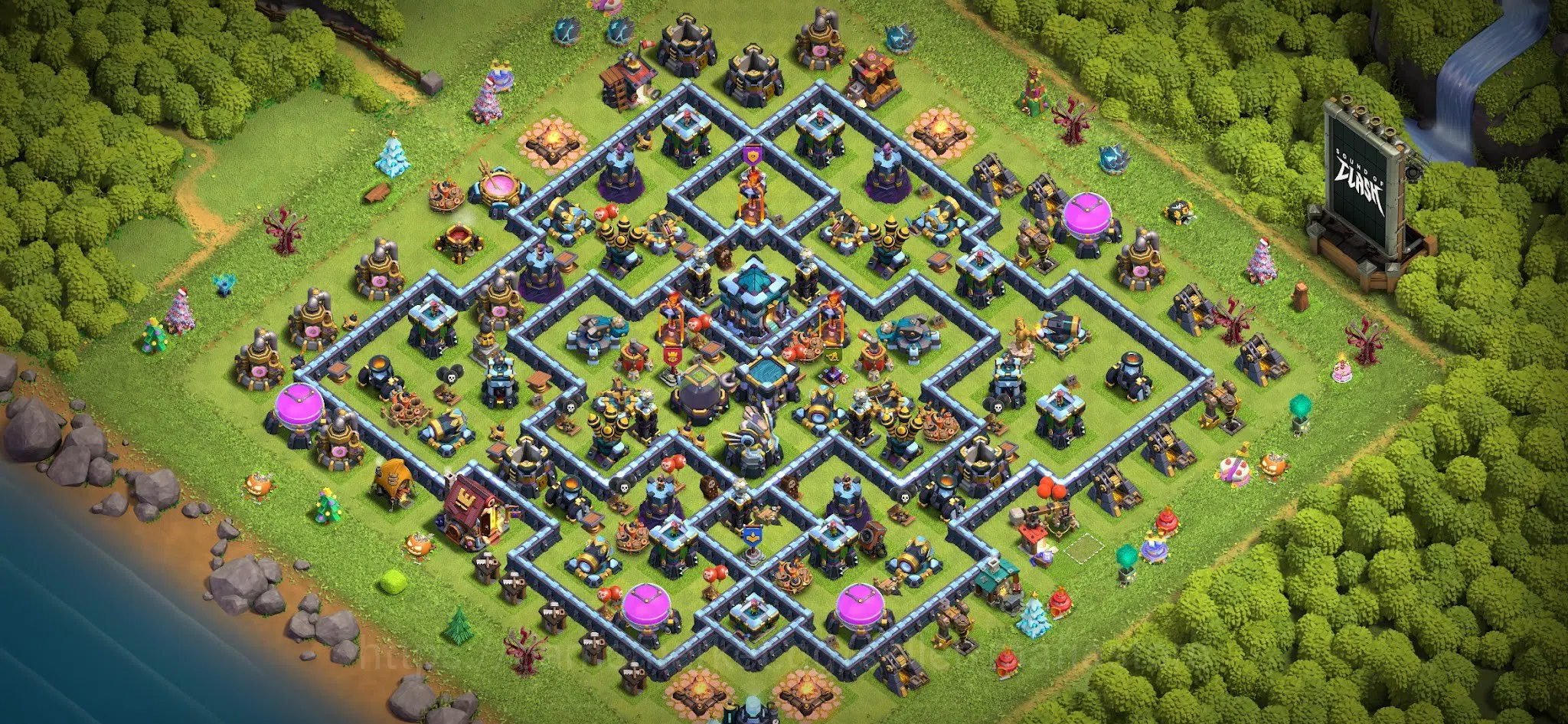 Clash of Clans Accounts High-End TH13 Max AQ75, RC50, all 5 Max Lv4 Siege  image 3
