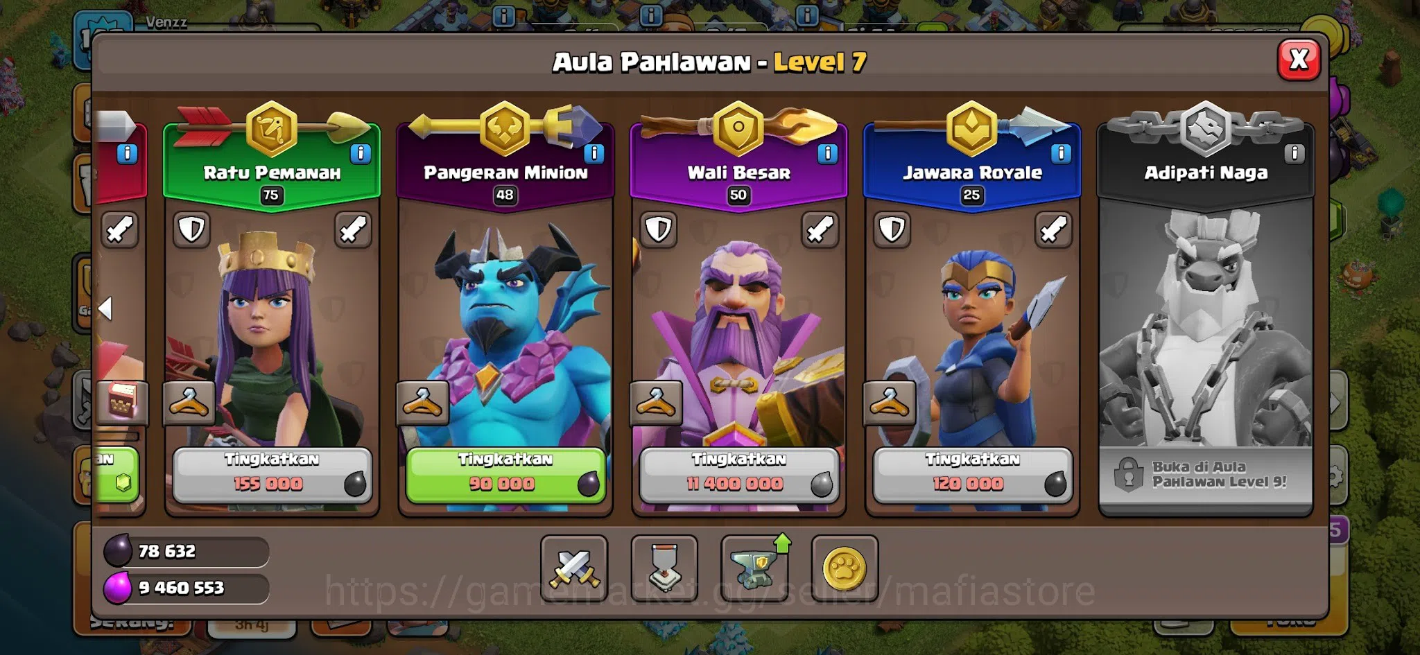 Clash of Clans Accounts High-End TH13 Max AQ75, RC50, all 5 Max Lv4 Siege  image 6