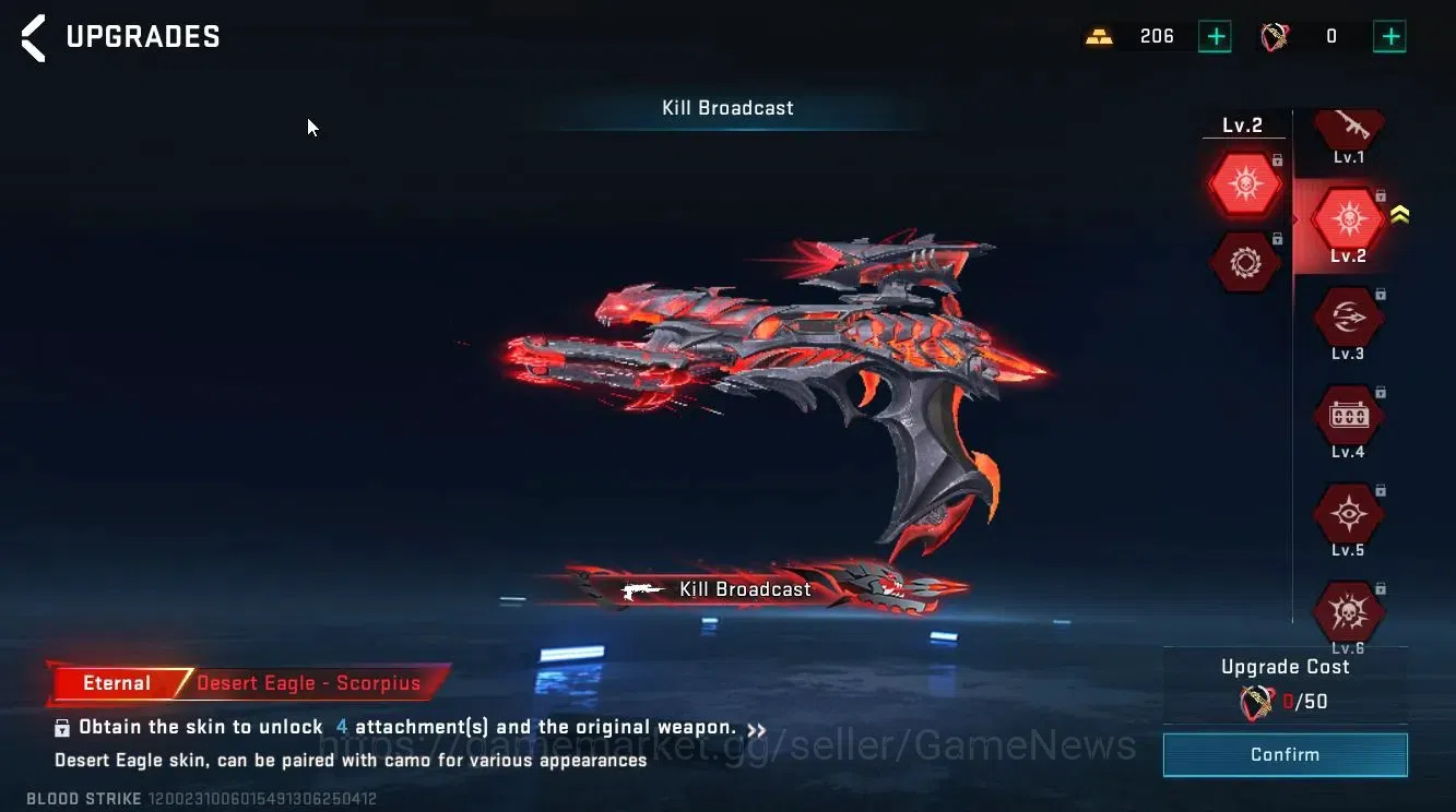 Blood Strike Accounts ASIA|ETERNAL DEagle-Scorpius Lv2|Collab TOKREV [JA image 14