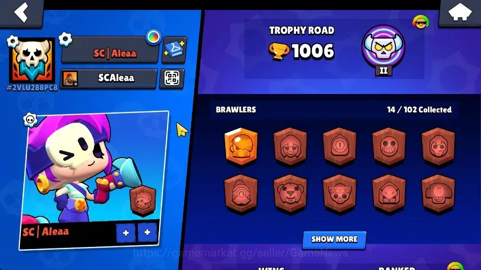 Brawl Stars Accounts 1006 Trophy|3,8K Bling|14 Brawlers 3 Max Lvl [Shel image 2