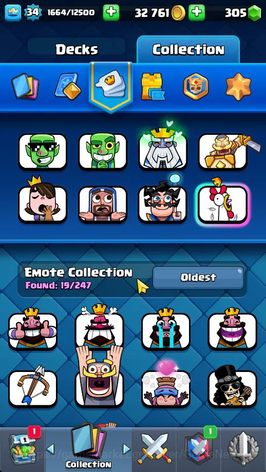 Clash Royale Accounts Midgame Lv 34|Trophy 6667|KTL 12|Limited Skin|Card 115| 1 HERO 5 EVO 3 Champ 20 Legendary 33 Epic 30 15