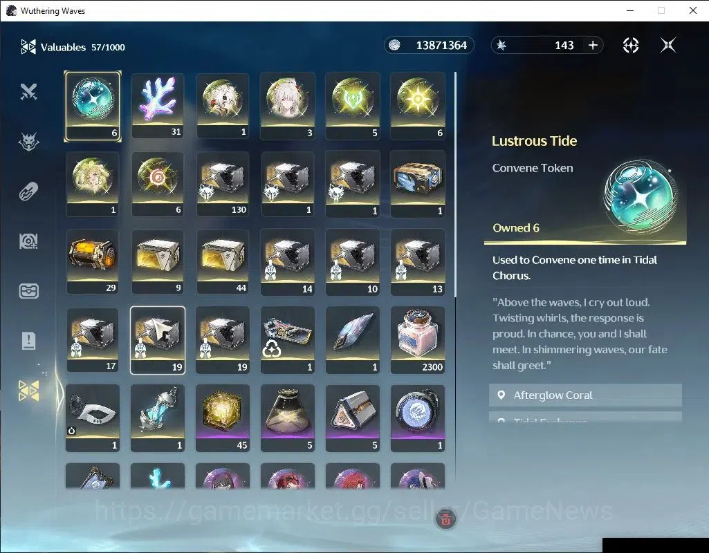 Wuthering Waves Accounts Starter EU | UL 47 | 1 Limited | [Hiyuki R3 + Sign] | Data Bank Lv 30 | MC Female | Log Kuro 9