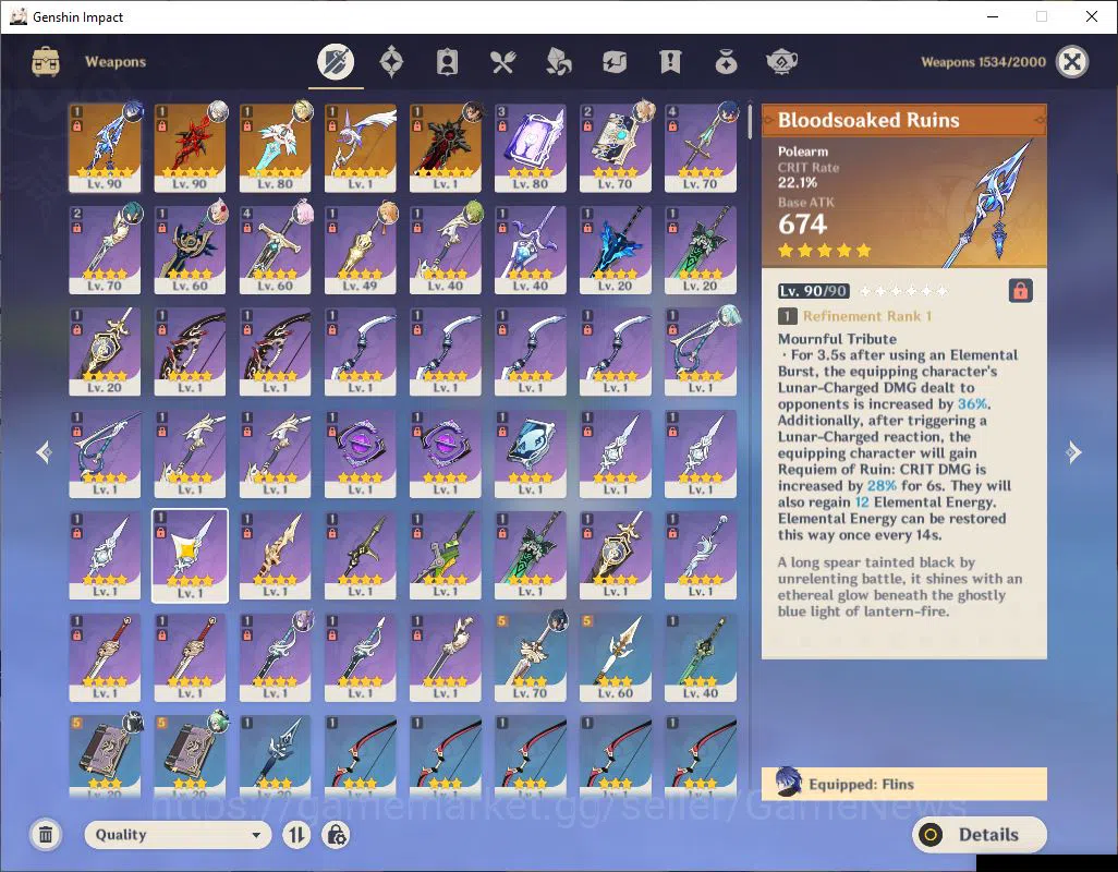 Genshin Impact Accounts ASIA|AR 56|2 Limited +5(*5Weapon)|[FlinsC2,Arlecch image 3