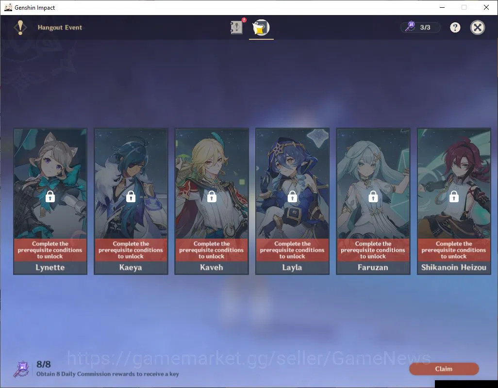 Genshin Impact Accounts ASIA|AR 56|2 Limited +5(*5Weapon)|[FlinsC2,Arlecch image 5