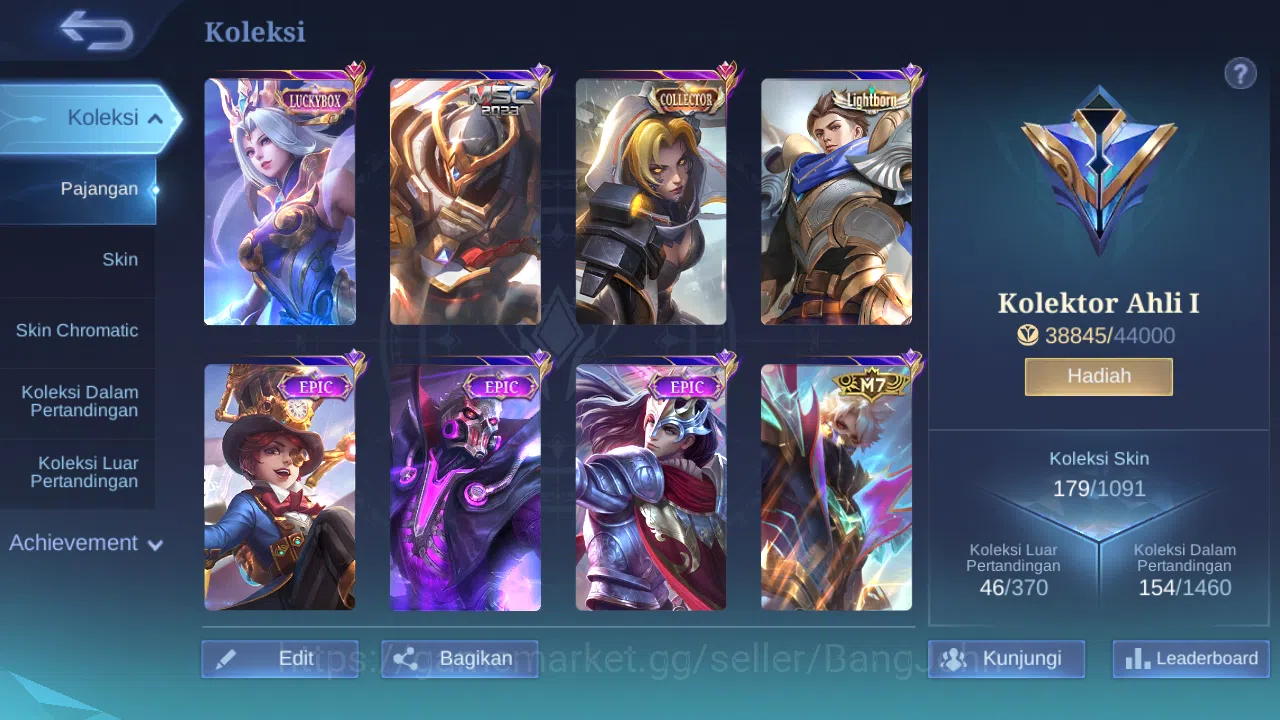 Mobile Legends: Bang Bang Accounts Hero 114 Skin 179 | Luckybox Selena | CC Natalia | image 8