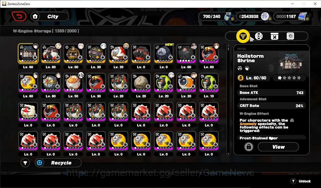 Zenless Zone Zero Accounts EU|IK 56|1,1K Polyc|9 Limit,3 VoidHunter[(Miyabi,Y image 9