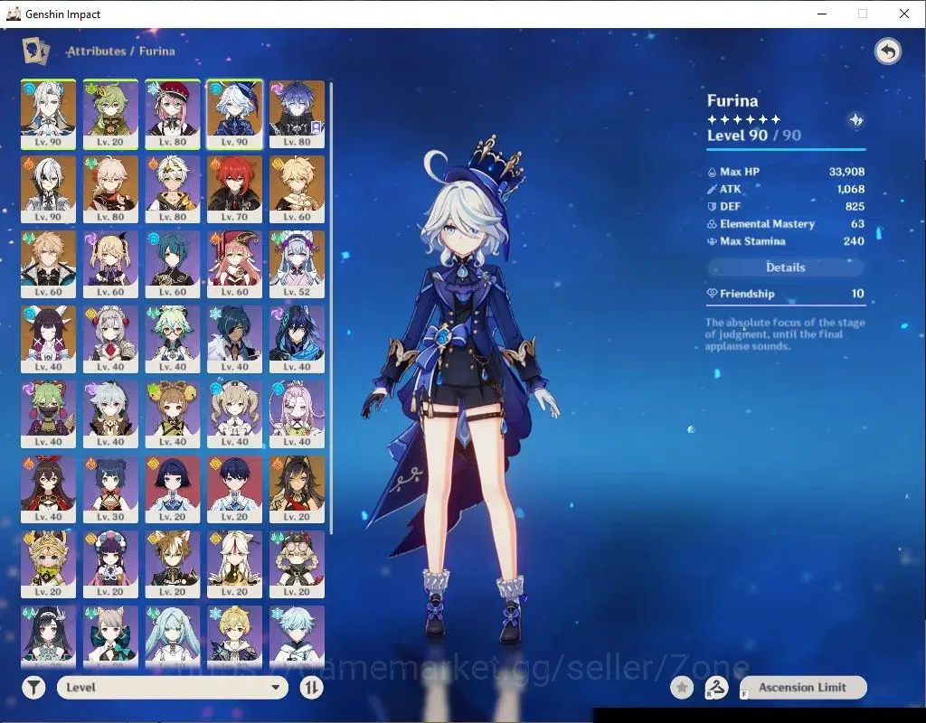 Genshin Impact Accounts Others ASIA|AR 55|8 Limit+2(*5Wep)|2 SignWep(Nouvil,Nefer)|+chrSTD(Bennet,Diluc,Dehya,ETC)|Check 1