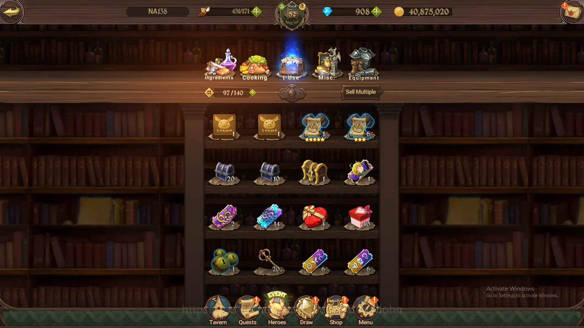 The Seven Deadly Sins: Grand Cross Accounts Others GLOBAL|1.5M CC|LS 100+DM 955| UR Salos, Mael, DK Meliodas,etc|check 8