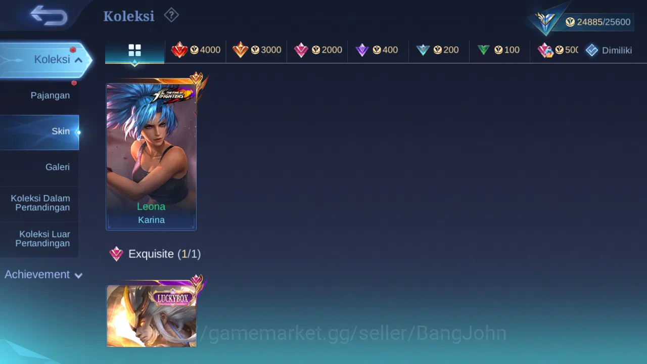 Mobile Legends: Bang Bang Others Hero 77 Skin 113 | KOF Karina | Luckybox Martis |  image 1