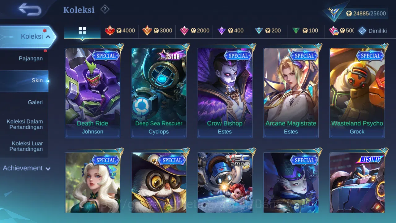 Mobile Legends: Bang Bang Accounts Others Hero 77 Skin 113 | KOF Karina | Luckybox Martis | Seiya Badang | Gaara | Epic 3