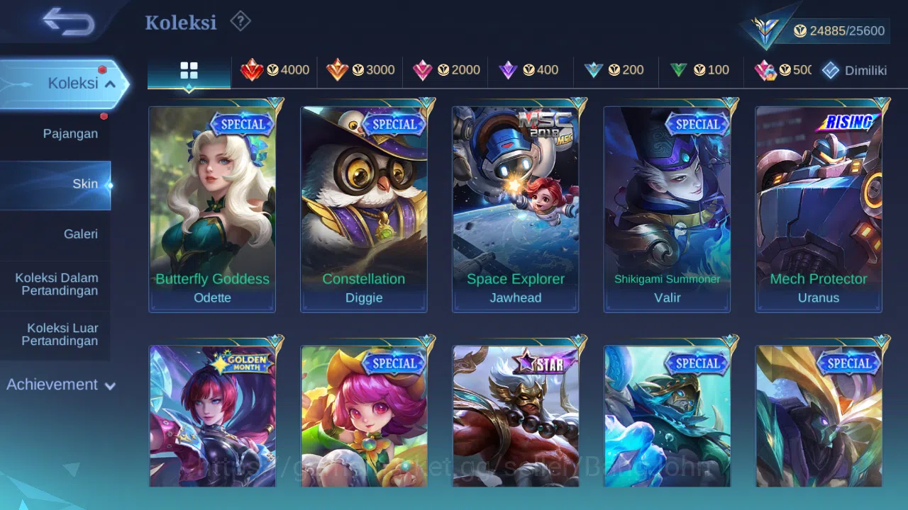 Mobile Legends: Bang Bang Accounts Others Hero 77 Skin 113 | KOF Karina | Luckybox Martis | Seiya Badang | Gaara | Epic 4