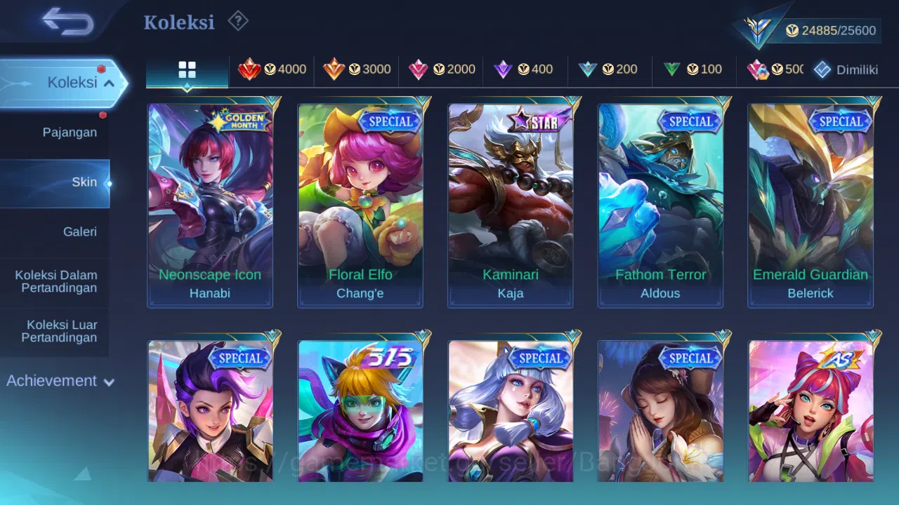 Mobile Legends: Bang Bang Accounts Others Hero 77 Skin 113 | KOF Karina | Luckybox Martis | Seiya Badang | Gaara | Epic 5