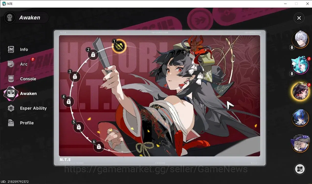 Neverness to Everness Accounts Global EU |HL 3| 4 SSR Hotori A1, Baicang+Sign, Jiuyuan, Daffodill +Livery |Orchid Breeze 6