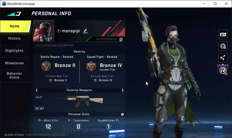Blood Strike Accounts ASIA|Fresh Starter|ULTRA SKS-Elysium Lv 3|NetEase| image 2