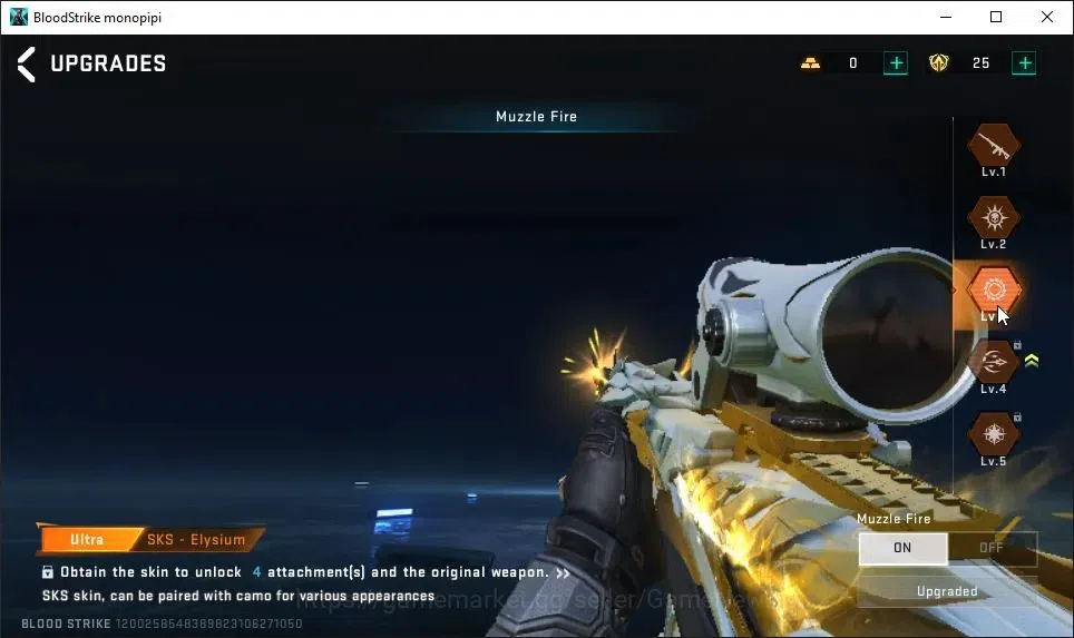 Blood Strike Accounts ASIA|Fresh Starter|ULTRA SKS-Elysium Lv 3|NetEase| image 4