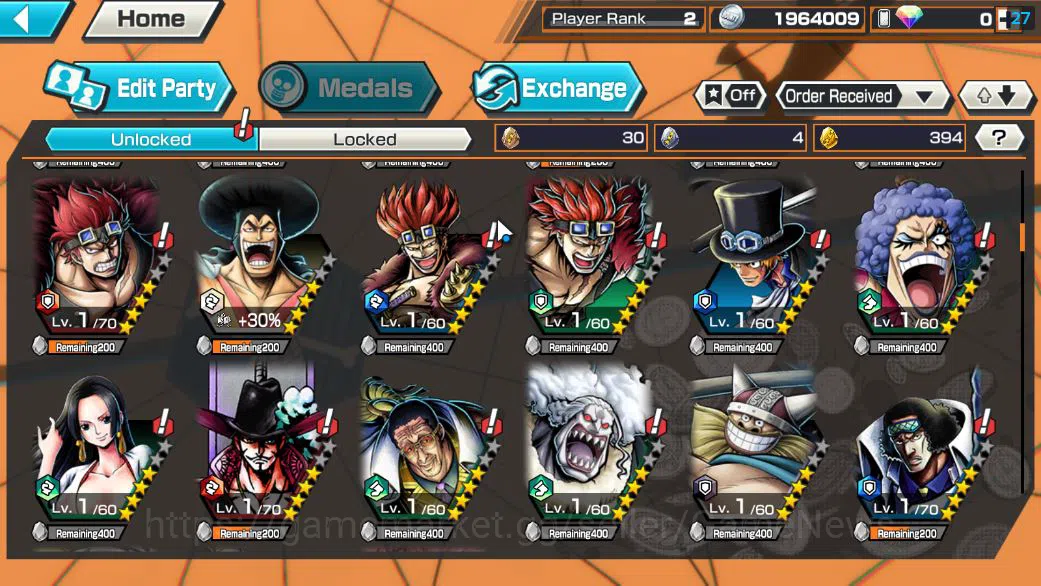 One Piece Bounty Rush Accounts Starter Global|4 EX | T5E ST.Jaygarcia Saturn,AMS Kizaru Borsalino,RO Roronoa Zoro,Blackbeard 6