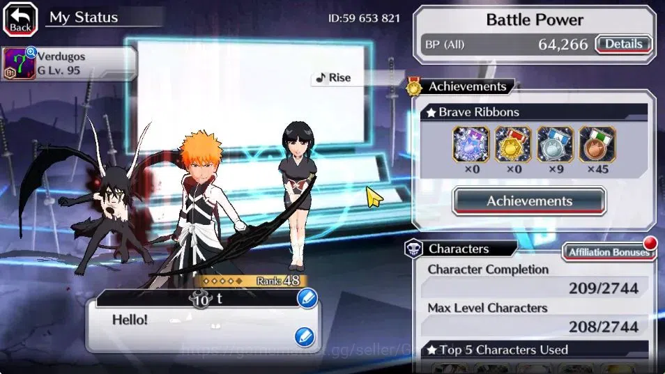 Bleach: Brave Souls Accounts [GLOBAL]6K Orbs+Fresh All Story|New Ichigo Renewed image 2