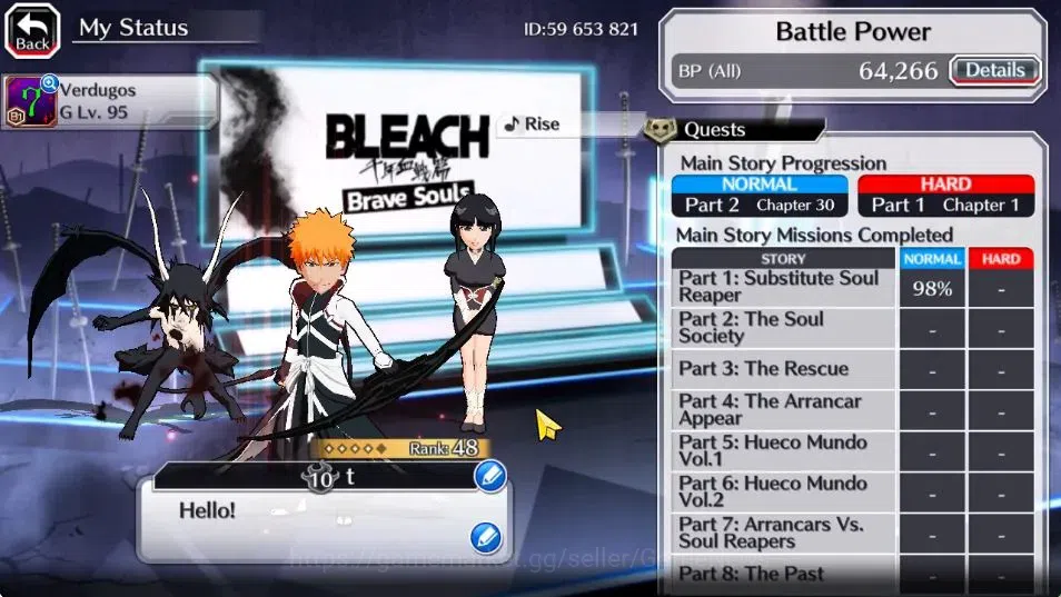 Bleach: Brave Souls Accounts [GLOBAL]6K Orbs+Fresh All Story|New Ichigo Renewed image 4