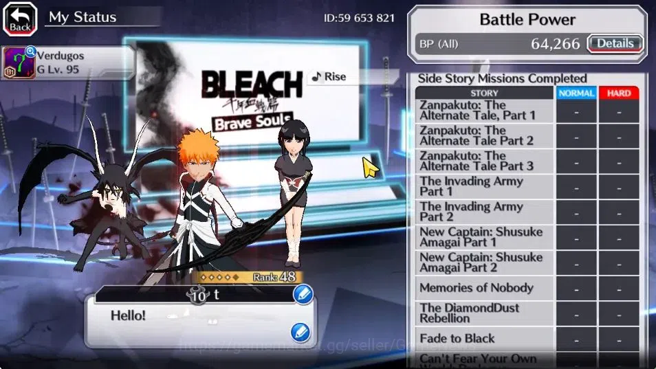 Bleach: Brave Souls Accounts [GLOBAL]6K Orbs+Fresh All Story|New Ichigo Renewed image 5