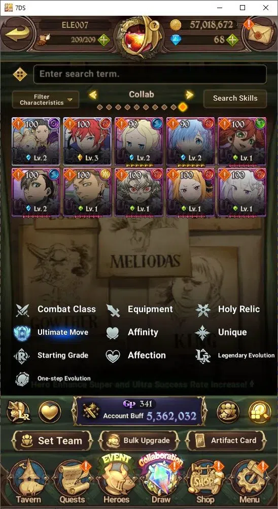 Buy The Seven Deadly Sins: Grand Cross Accounts - Global