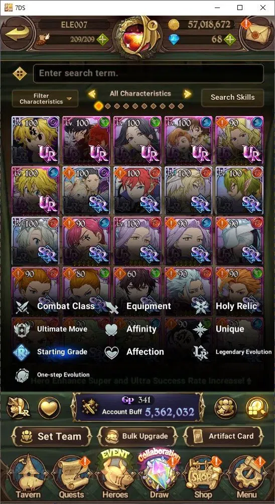 Buy The Seven Deadly Sins: Grand Cross Accounts - Global