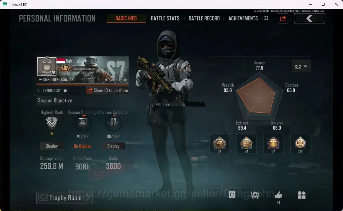 Arena Breakout Accounts MOBILE Lvl 30 |SV 259,8M|CV 125,8M|MORE SKIN,DECRE image 1