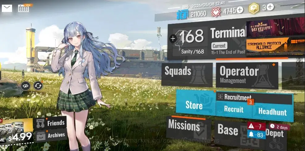 Arknights Accounts Lv 50|117 Op+12 Skin|4k+ Oru|4 Limited|Wis'adel P1 image 2