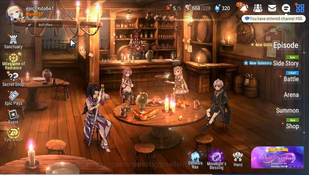 Epic Seven Accounts GLOBAL UnVerif|4 ML(Rihana&Luciella,AElena,BHwayou image 1