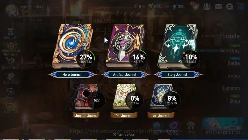 Epic Seven Accounts GLOBAL UnVerif|4 ML(Rihana&Luciella,AElena,BHwayou image 3