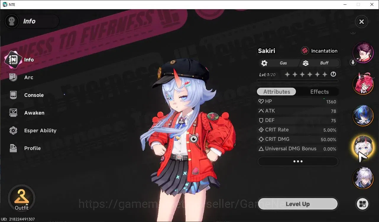 Neverness to Everness Accounts GLOBAL EU|HL 3| 4 SSR [Nanally,Sakiri,Baicang,Daffodill] +Livery |5 SR [Adler]|105 2
