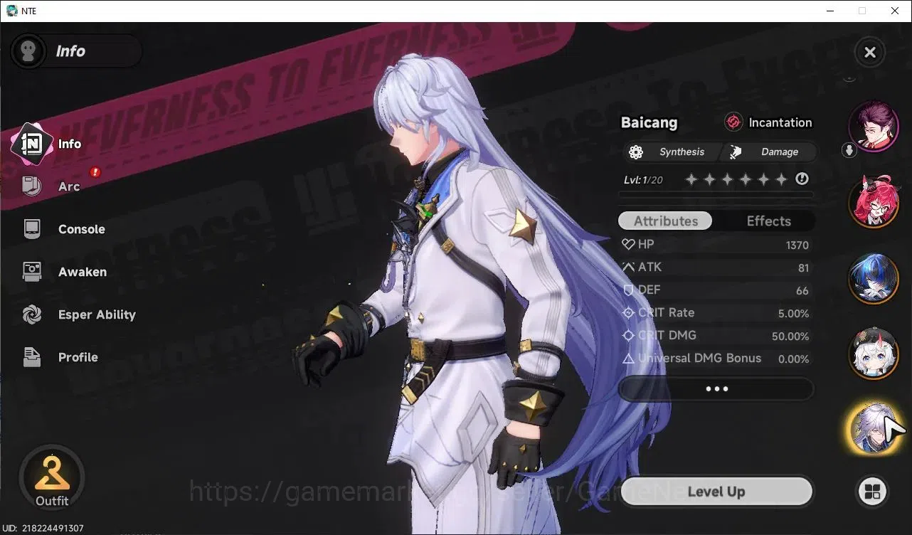 Neverness to Everness Accounts GLOBAL EU|HL 3| 4 SSR [Nanally,Sakiri,Baicang,Daffodill] +Livery |5 SR [Adler]|105 4