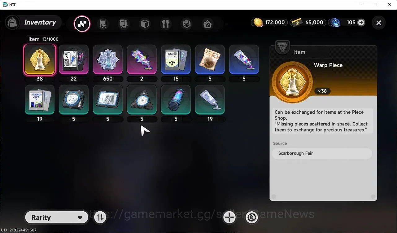 Neverness to Everness Accounts GLOBAL EU|HL 3| 4 SSR [Nanally,Sakiri,Baicang,Daffodill] +Livery |5 SR [Adler]|105 8