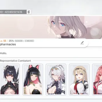Chaos Zero Nightmare Accounts Global|Lv 55|6 SSR [Rossweisse M2,Rita,Nine,Haru,Mei Lin,Luke]|Selector ON|Story chapter