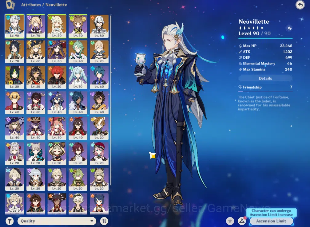 Genshin Impact Accounts ASIA|AR 53|5 Limited +1(*5Weapon)|Neuvillate,Arlec image 4