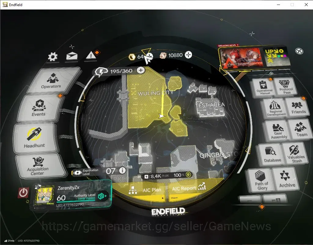 Arknights: Endfield Accounts ASIA|Ready Gacha|Lv55|Oro 10K|Ori 13