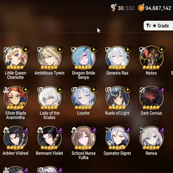 Epic Seven Accounts Mid-Tier Global Unverif Peak Champ RTA| 24 ML (Notos,Lisette,LOTScales,Luna,Yulha,Zio,etc)(2 300