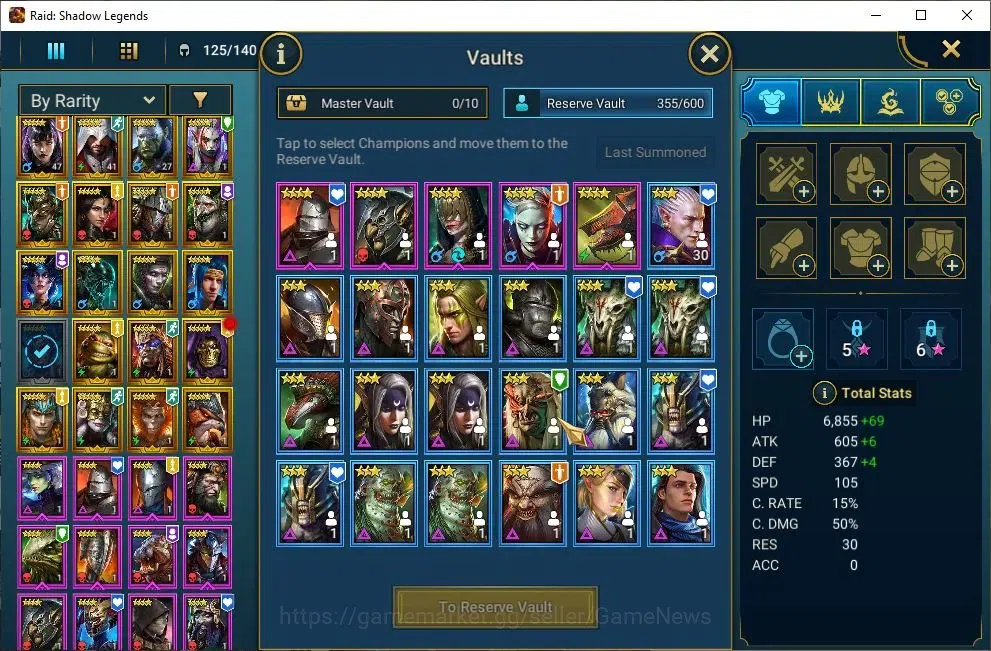 Raid: Shadow Legends Accounts Lv21 712K Power|20 Legend(Alice,Ezio,Ninja,Xenomor image 12